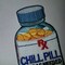 "Chill Pill" Embroidered Patch, Fun Appliques, Iron or Sew On Patches, 1 pc